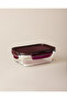 Adenya Sepeti Modena Rectangular Borosilicate Glass Storage Container with Lid - 650ml - 3
