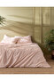 Juin Double Cotton Printed Duvet Cover Set - Powder