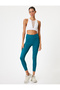 Basic Sports Leggings High Waist Ankle Length Slim Fit Interlock - 2