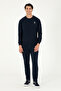 Navy Blue Slim Fit Men's Sweatpants - 50289055 -Vr033