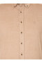 Beige Slim Fit Long Sleeve Shirt 50245389-Vr011 - 6