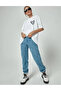 Crew Neck Printed Oversize T-Shirt - White - 3