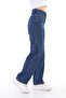 Diana Gold Colorfast Fabric Dark Blue Casual Jeans Lycra Palazzo Wide Leg