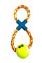 Yellow-Orange Dental Floss Ball Dog Training Toy with Handle. - 3