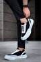 Ba0354 Casual Lace-Up Men's White Piece White High Sole Sneakers - 6