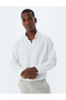 Slim Fit Shirt Long Sleeve Cotton Blended