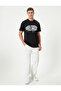 Short Sleeve Crew Neck Cotton Slogan Print T-Shirt