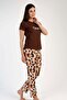 Short Sleeve Pajama Set Brown-441018 - 3