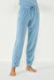 Velvet Crew Neck Long Sleeve Pocketed Pajama Set 403091 Blue - 5