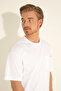 Men's Comfort Fit Crew Neck White T-Shirt 50287062-Vr013 - 3