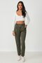 Waist and Legs Pleated Sweatpants 810 Khaki