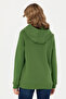 Women's Green Hooded Basic Sweatshirt 50276022-Vr054 - 5