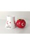 Salt Shaker Toothpick Holder Ceramic Figurine Table Ornament Turkish Flag Moon Star Gift