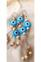 Evil Eye Bead Keychain Blue 10 Pieces Evil Eye Repellent Wooden Beaded Evil Eye Hand Made Wicker Evil Eye Keychain - 6