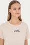 Women's Cream Crew Neck T-Shirt 50285886 -Vr071 - 2
