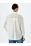Scalloped Shirt Embroidered Viscose Fabric Long Sleeve Regular Fit - 4