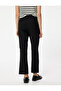 Short Spanish Flare Pants with Ribbed Detail Slim Fit - 4