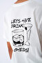 Cheers Relaxed Fit Women's T-Shirt Ecru