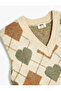 Knitwear Sweater Argyle Pattern V-Neck - 3