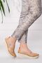 Plus-plus014-14153-5 Genuine Leather Orthopedic Women's Beige Shoes - 2
