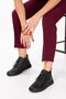 Plus-Artı001-1304 Genuine Leather Orthopedic Women's Rubber & Laced Black Boots - 2