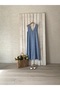 Baby Blue A-Line Tweed Gilet - 4