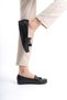 Artı-Artı014-Bb-501 Genuine Leather Orthopedic Women's Black Ballerina Shoes - 5