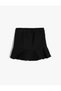 Mini Skirt Narrow Fit Flounce Viscose Fabric - 2