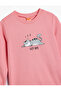 Sweatshirt with Cat Print, Crew Neck, Cotton, Embossed - 3