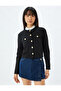 Tweed Cardigan Crew Neck Buttoned Long Sleeve - 3