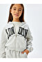 Zippered Crop Sweatshirt with Hooded Print Detail and Embroidery