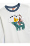 T-Shirt Animals Printed Long Sleeve Crew Neck Cotton - 3