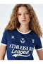 College T-Shirt Printed Ribbed Short Sleeve Crew Neck