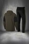 Men's Khaki New Supra Combed Cotton Special Model Hooded All Seasons Tracksuit Set S-3Xl - 4