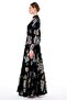 Corset Detail Jacquard Dress Black - 2