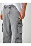 Oversize Pocket Detailed Cotton Cargo Jeans - 5