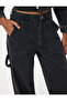 Wide Leg Jeans with Buttons, Standard Waist, Cotton - Bianca Jeans - 5