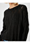 Openwork Knitwear Sweater Crew Neck Long Sleeve - 5
