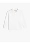 Polo Neck Basic T-Shirt Long Sleeve Cotton - 3