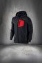 Battal Size Men's Black Special Supra Combed Cotton Front Pocket Detailed Hooded Tracksuit Set 4Xl-10Xl - 2