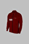 New Series Men's Burgundy Supra Combed Fabric Jacket and Sweatpants Zipper Running Set S-3Xl - 2
