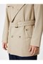 Slim Fit Trench Coat with Belt Detail, Cotton Blend - 5
