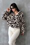 Printed Pejuş Coat - Light Stone Leopard | |   F1654