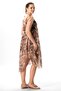 Strappy Voile Aphrodite Midi Length Summer Dress Batik Dark Brown 6213 - 5