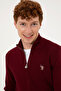 Men's Burgundy Basic Knitwear Cardigan 50251875 -Vr014 - 2