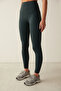 Extra High Waist Khaki Leggings - Ankle Length Miracle Pop Up (PUSH UP)