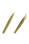 Set of 2 Professional Gold Silk Eyelash Tweezers - 5
