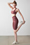 Plum Super High Rise Stretchy Biker Shorts - 5