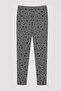 Girl's Mini Star Gray Melange Tights - 4