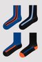 Multicolored Boys Navy Blue Sports 4-Piece Socks